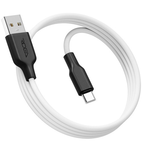 Кабель Ridea RC-AI21 AirSiliconePro USB - Type-C 3A/1m (Біло-Чорний)