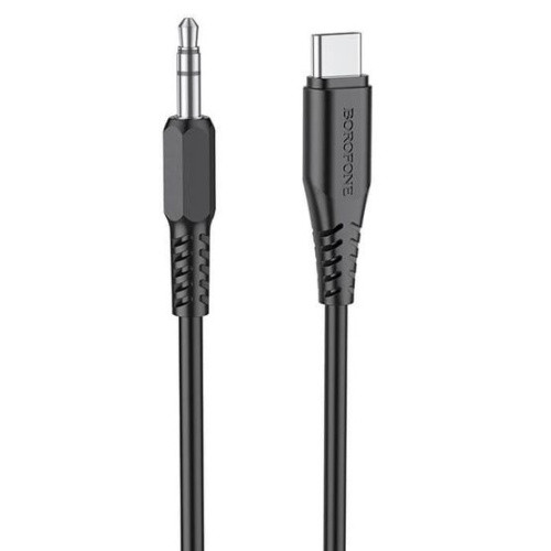 Кабель AUX Borofone BL8 3.5mm(male) - Type-C(male) 1m (Чорний)