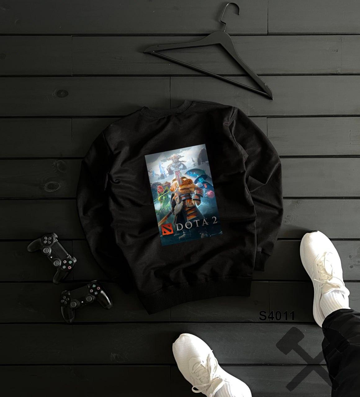 Кофта чоловіча весняна осіння літня світшот чоловічий толстовка Dota 2 чорна