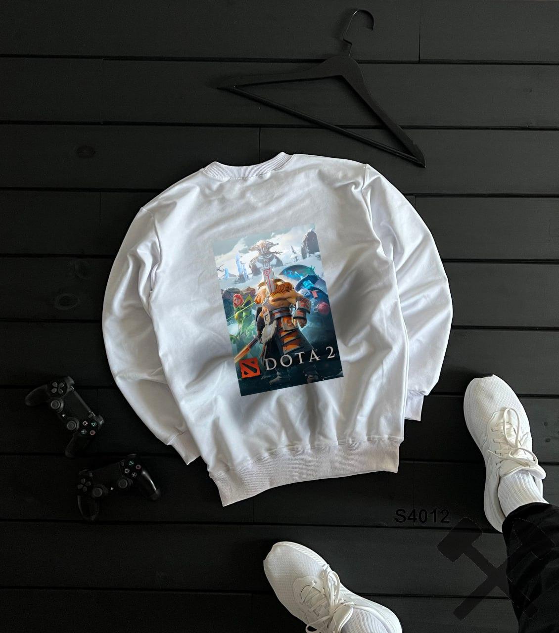 Кофта чоловіча весняна осіння літня спортивний світшот чоловічий Dota 2 білий