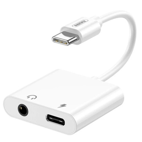 Перехідник Remax RL-LA11 Remine Type-C - 3.5mm AUX + Type-C (Білий)