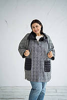 Трендове жіноче демісезонне  пончо свободного фасона-кейп кашемір ''Юджин''