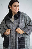 Трендове жіноче демісезонне пончо свободного фасона-кейп кашемір ''Юджин'', фото 2