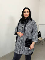 Трендове жіноче демісезонне  пончо свободного фасона -кейп кашемір ''Юджин''