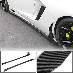 Накладки на пороги (Карбон) для Lamborghini Aventador