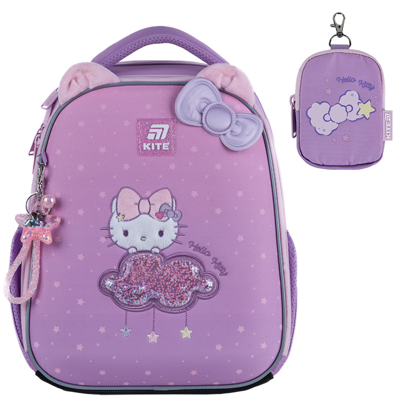 Рюкзак шкільний каркасний Kite Education Hello Kitty HK25-555S   S(115 — 130 см)  36,5x27x15,5  рожевий