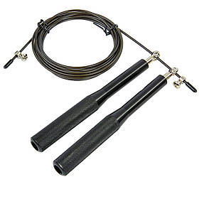 Швидкісна регульована скакалка Bambi MS 3407(Black) 290 см, Toyman