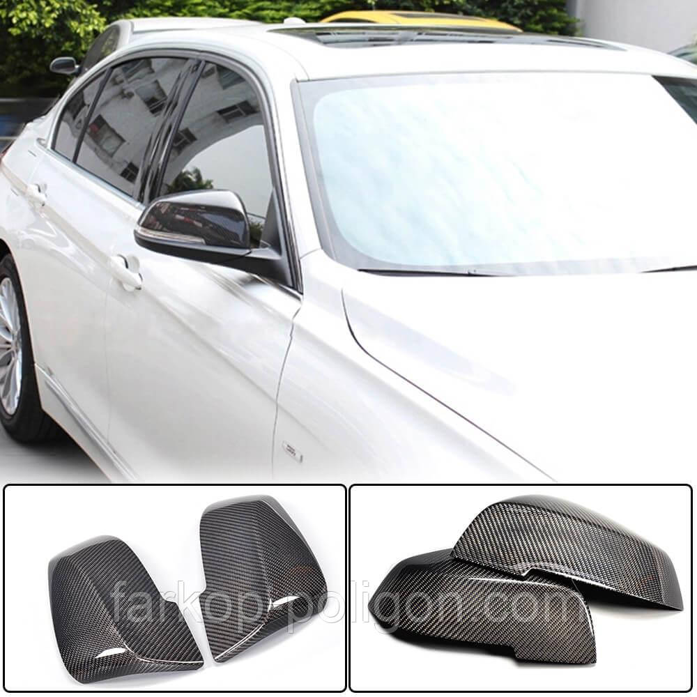 Накладки на дзеркала Карбон V2 для BMW 1 серія F20/21 2011-2019 рр, фото 1