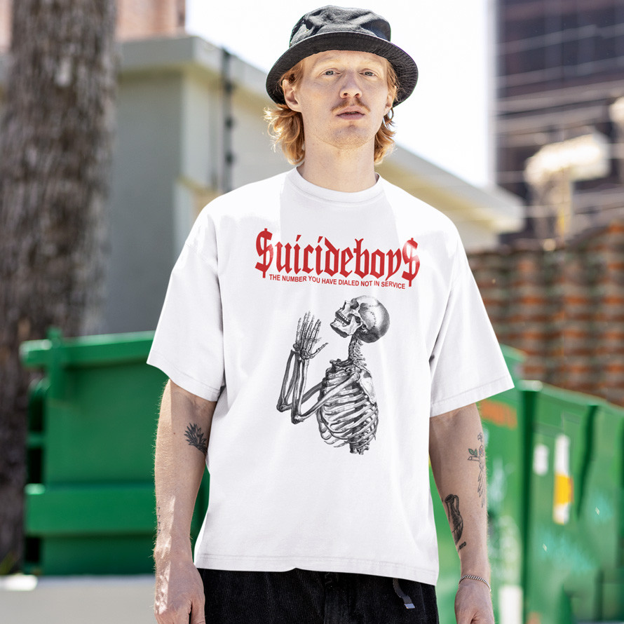 Футболка унісекс Suicideboys (The Number You Have To Dialed Is Not In Service wht) L білий, фото 1