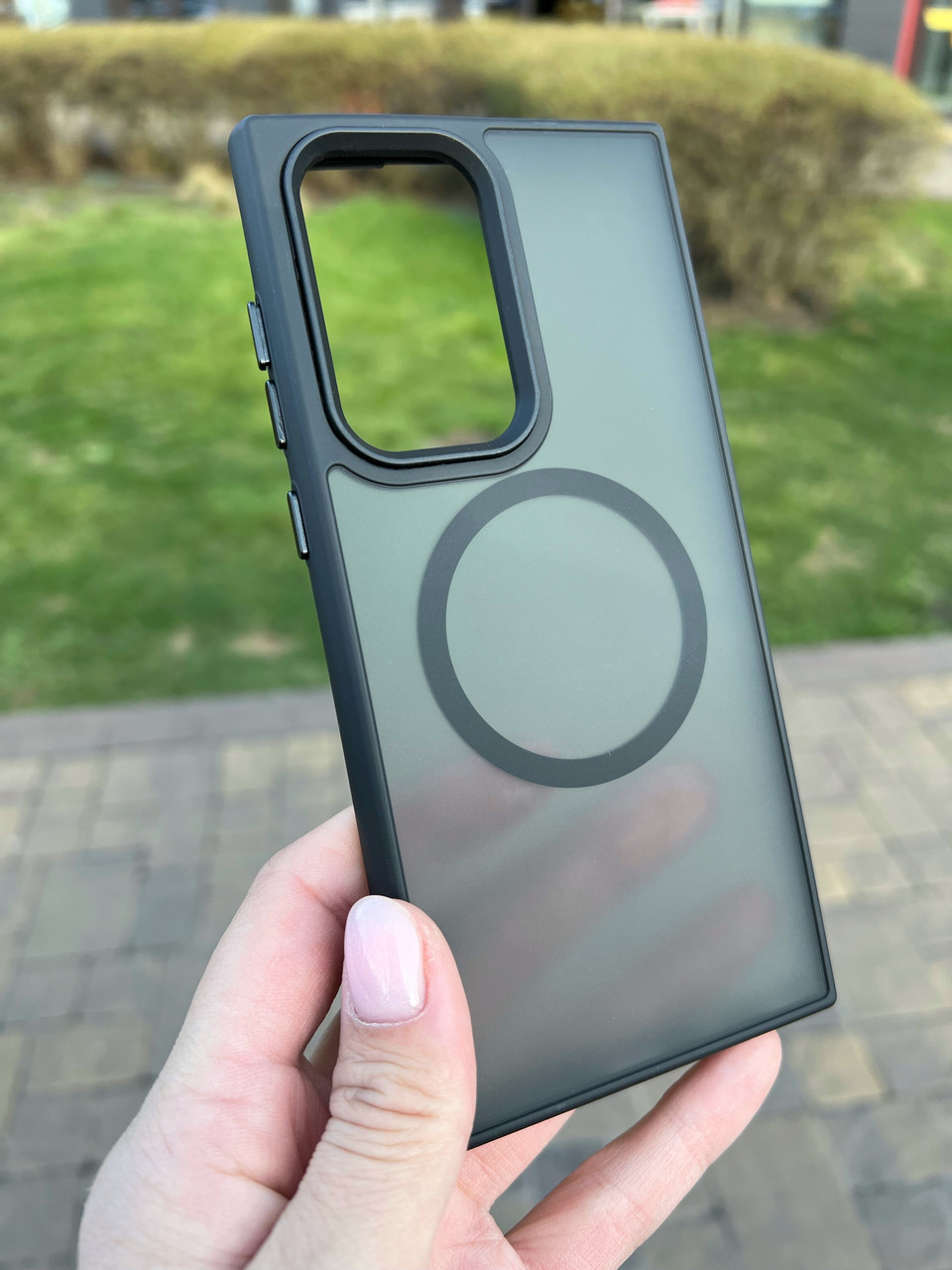 Чохол бампер Wave Matte Insane MagSafe для Samsung Galaxy S22 Ultra Black