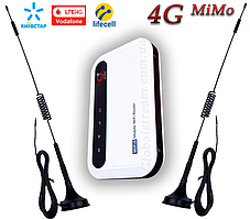 4G LTE 3G WiFi роутер Olax MF985 з акумулятором 3000 mAh + 2 антени магніт Київстар, Vodafone, Lifecell MiMo