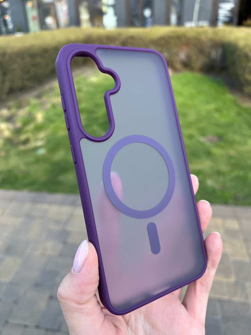 Чохол бампер Wave Matte Insane MagSafe для Samsung Galaxy S24 FE Purple