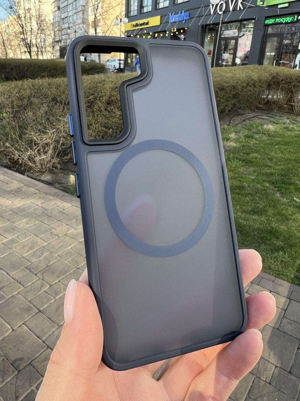 Чохол бампер Wave Matte Insane MagSafe для Samsung Galaxy S22 Midnight Blue