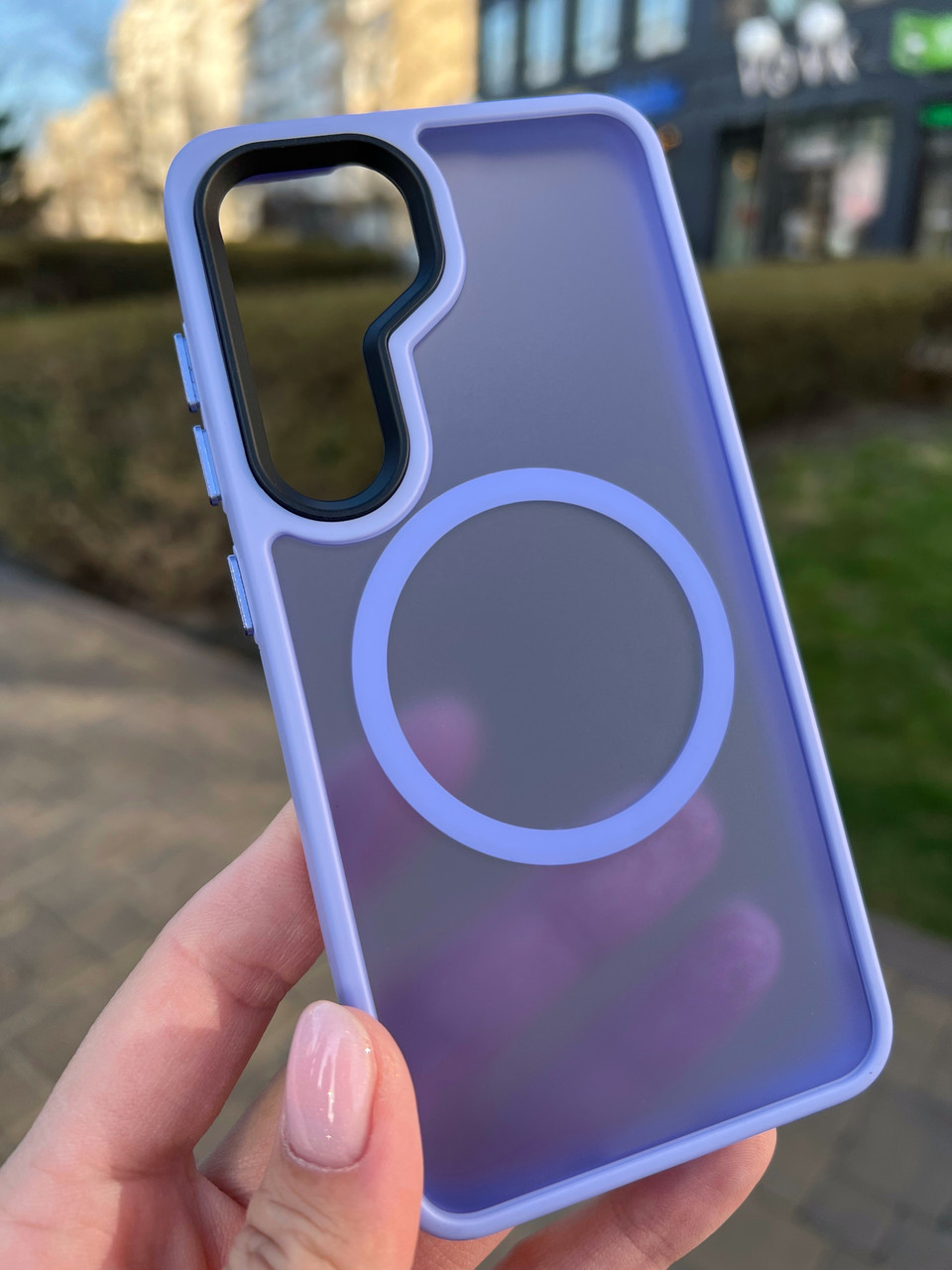 Чохол бампер Wave Matte Insane MagSafe для Samsung Galaxy S25 Light Purple