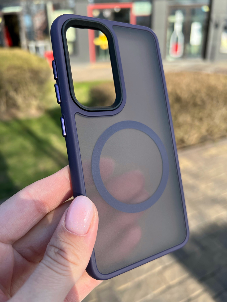 Чохол бампер Wave Matte Insane MagSafe для Samsung Galaxy S23 Purple