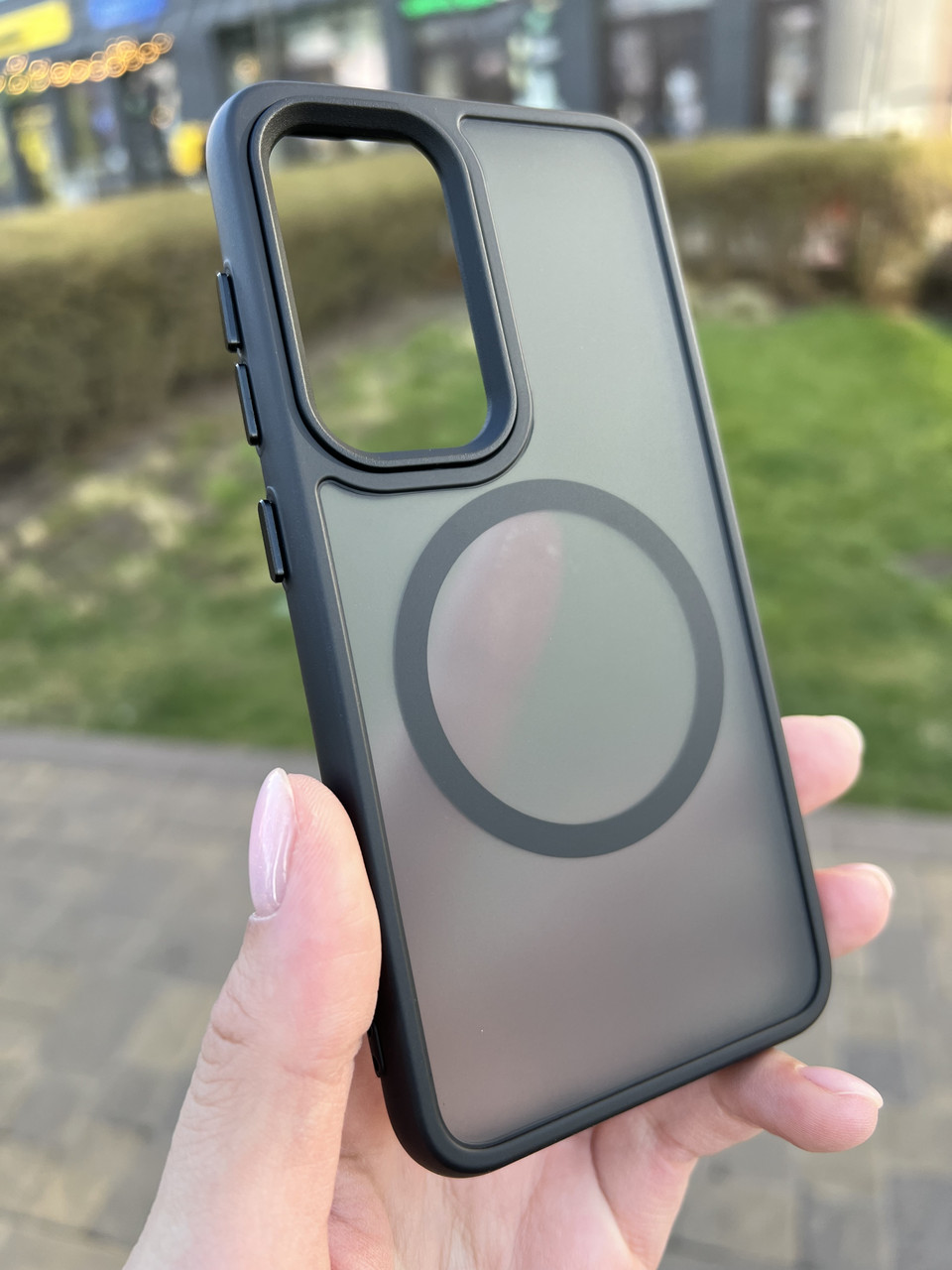 Чохол бампер Wave Matte Insane MagSafe для Samsung Galaxy S23 Midnight Black