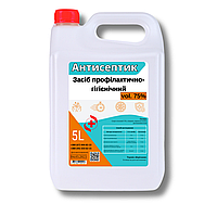 Антисептик для рук и поверхностей 75% спирта 5 л