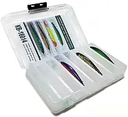 Коробка для зберігання 130мм воблерів та блешень, Альянс КВ-16014, двостороння, 14 відсіків, розмір 260х187х48мм, фото 3