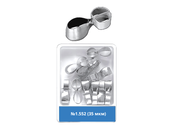 Матриці метал. контурні з фіксуючим пристроєм для молярів №1.552 35 мкм, фото 1