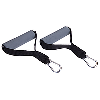 Ручки для еспандерів і джгутів ручки-стропи 2 шт DOUBLE CUBE FI-6429 Сірий