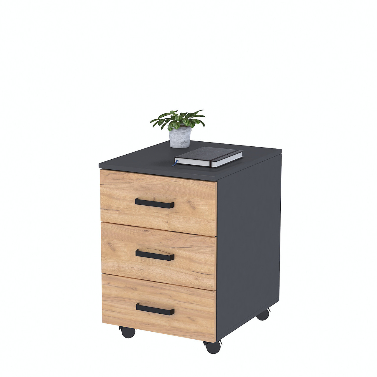 Тумба мобільна NT-3S-42-60 Дуб Крафт золотий, фото 1