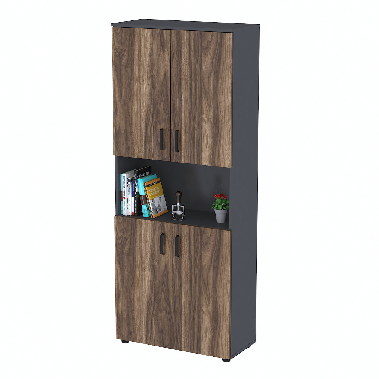 Стелаж NT5-80-4MD Орех Модена - Антрацит, фото 1