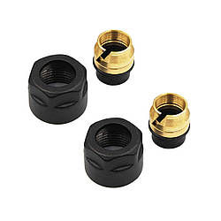 З’єднувач затисний адаптер ВР 1/2хCU 15*1 чорний структурний (2шт)