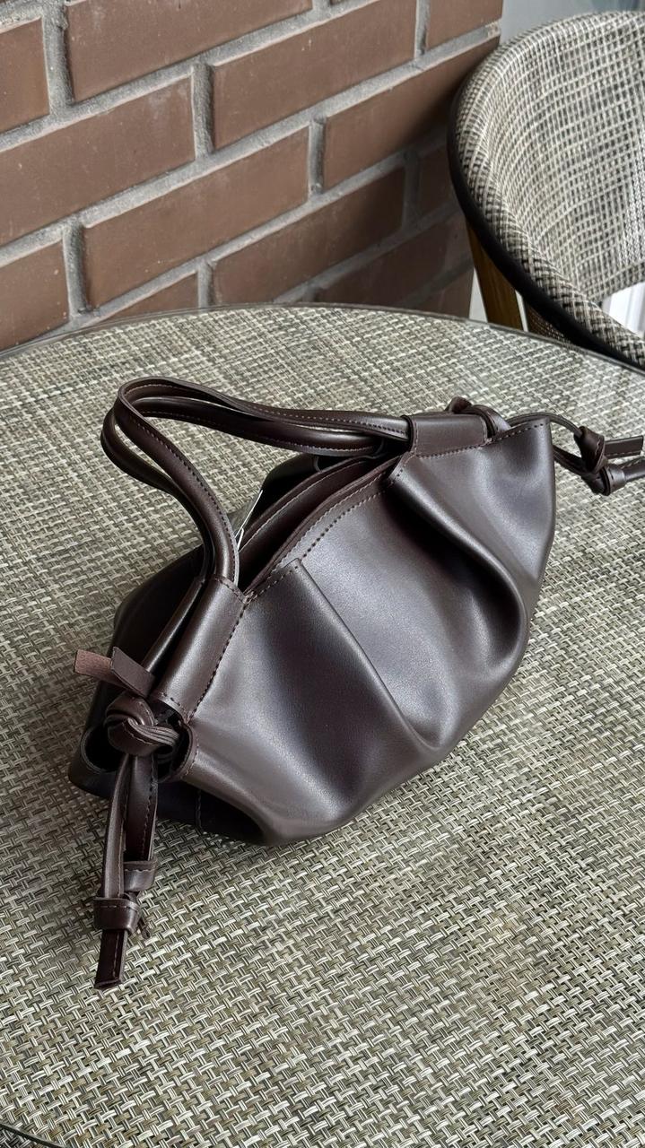 Сумка жіноча крос-боді прямокутна 13*35 см на блискавці зі штучної шкіри Nata Шоколадний, фото 1