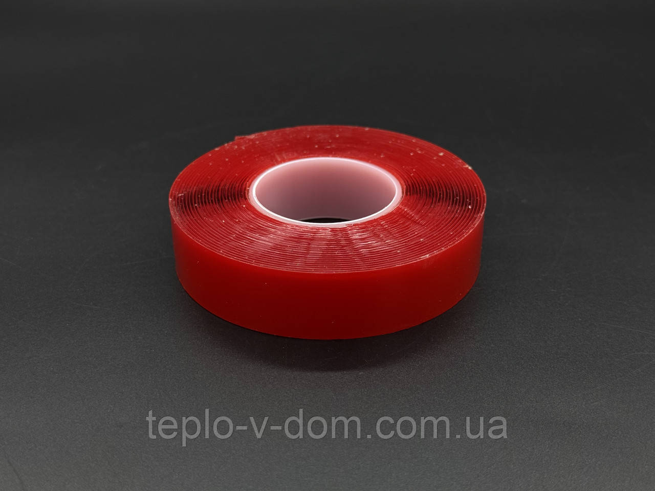 Скотч двосторонній 20мм 0,8мм прозорий 5 метрів.