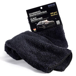 Чорна універсальна серветка з мікрофібри 40х40 см 500 г/м3 WIPERS 500GSM Chrysler 200; Mazda CX-5, CX-7, CX-9;