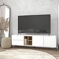 Тумба під телевізор Норді 500х1600х400 мм Білий/Дуб Тахо