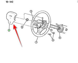 Подушка безпеки керма MOPAR 4856623 Jeep Grand Cherokee