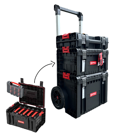 Набір інструментальних ящиків Qbrick System PRO Set 1 2.0 + 5 x PRO Organizer, фото 1