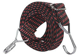 Гумка велосипедного багажника HJ-008 RED з гаками, довжина 120/240 см, червона