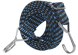 Гумка велосипедного багажника HJ-008 BLUE з гаками, довжина 120/240 см, синя