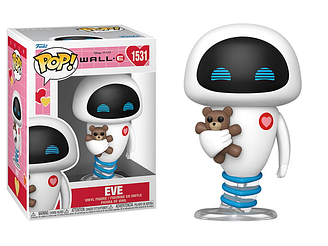 Фігурка Funko Pop Валл-і Єва з плюшевим ведмедиком WALL-E Eve with Teddy Bear 10 см FP W E 1531