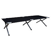 Армійська похідна розкладачка LEOBRO до 150кг Чорна (HT-168A8 Black)