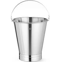 Гастрономічне відро Hendi Profi Line 12 л, нержавіюча сталь, діаметр 300 мм, висота 310 мм, з градуюванням та посиленою основою