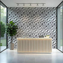 Декоративна ПВХ панель 960х480х4мм Чорно-біла мозаїка SW-00001432, фото 5