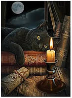 Алмазна мозаїка "Магія свічки", картина стразами. 20*30 см