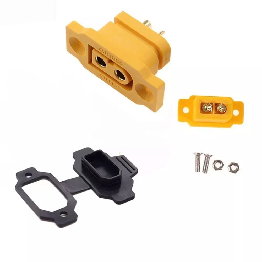 Конектор XT60E Female Amass під монтаж, з захисною кришкою