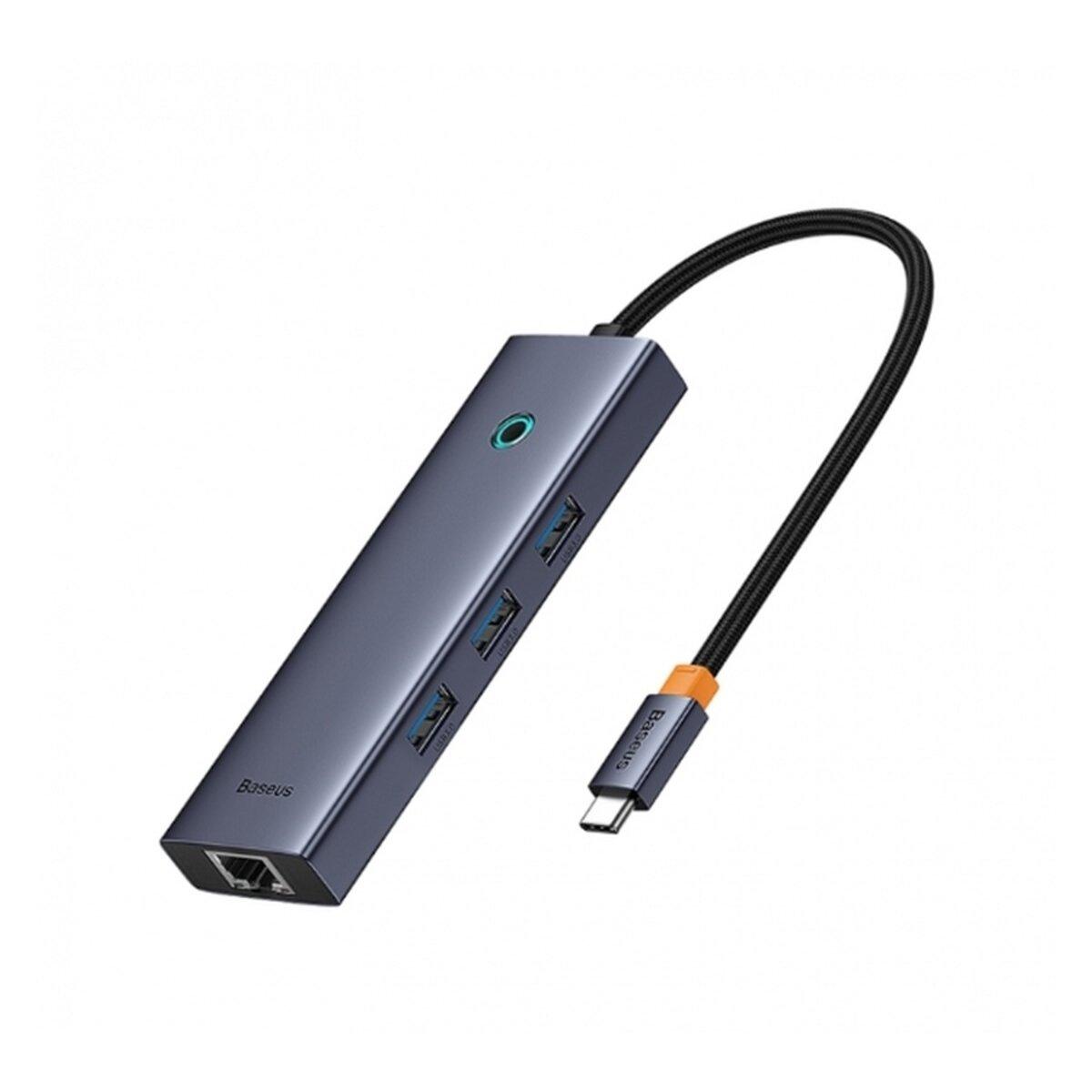 USB-хаб Baseus UltraJoy Series 6-Port HUB (Direct-Link Type) Space Grey(USB-C*2 to USB-C