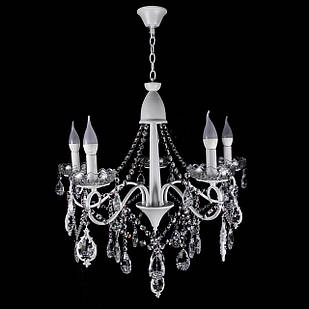 Люстра-свічка на 5 ламп колір каркасу білий PM-P5-N4838/5/WT