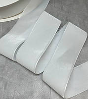 Велюрова (оксамитова) стрічка 4 см, колір-білий, арт 015131, 1  метр, Білий