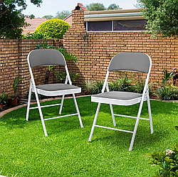 Стілець розкладний Лайк (білий/сірий)