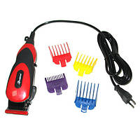 Машинка Gemei GM-1023 для стрижки тварин з 4 насадками для будь-якого типу вовни + ножиці OE-580 та гребінець