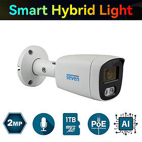 IP-відеокамера 2 Мп SEVEN IP-7222PA-DL white 2,8 мм з розумним подвійним підсвічуванням