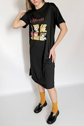 Плаття футболка літня жіноча Принцеси Apmi чорний