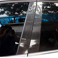 Накладки на віконні стійки BC для Alfa Romeo Stelvio Натуральный карбон