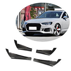 Вентиляційні отвори переднього бампера для Audi A4 B9 2016-2022 гг. Натуральний карбон Ahacarbon